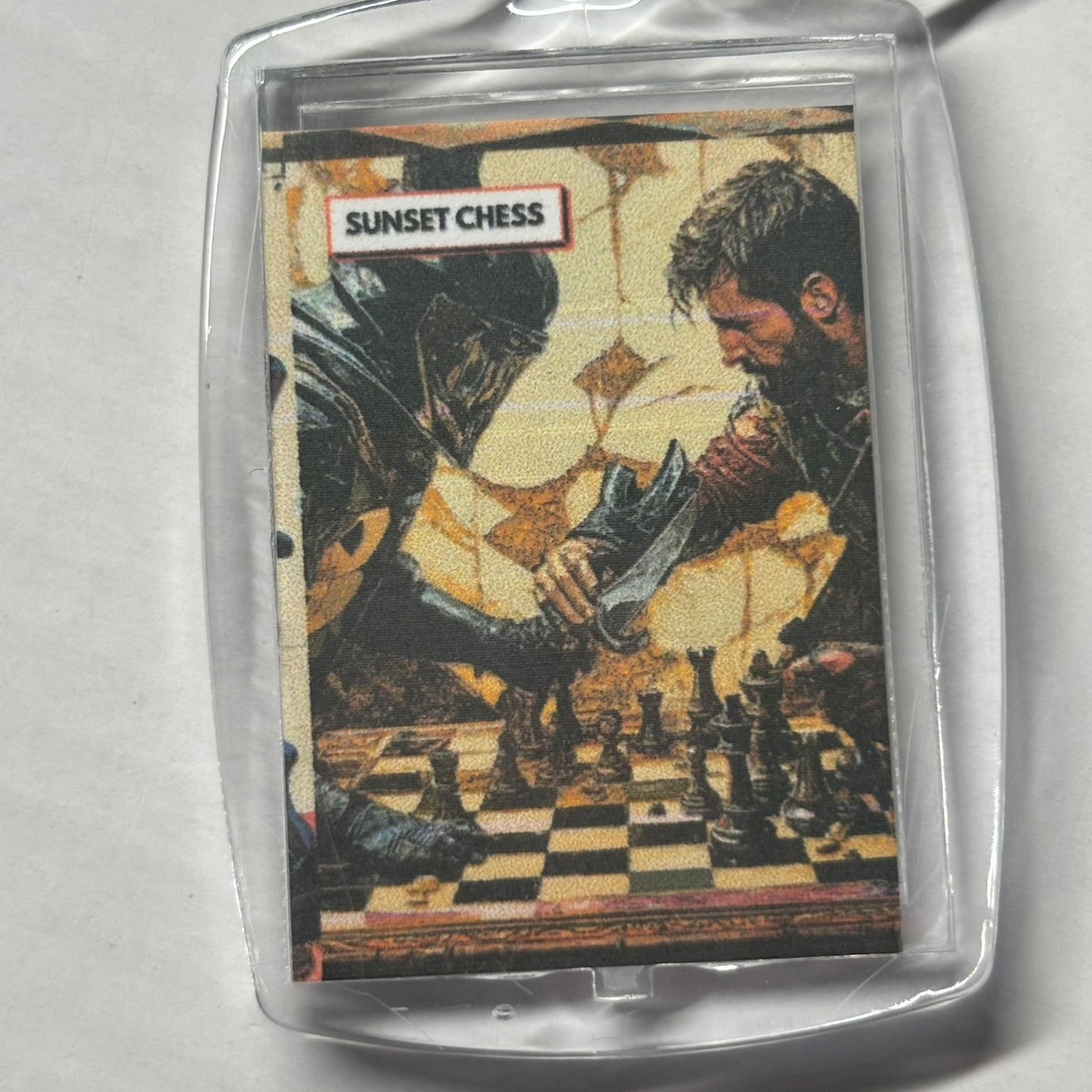 Man In Armor - Chess  Photo Keychain