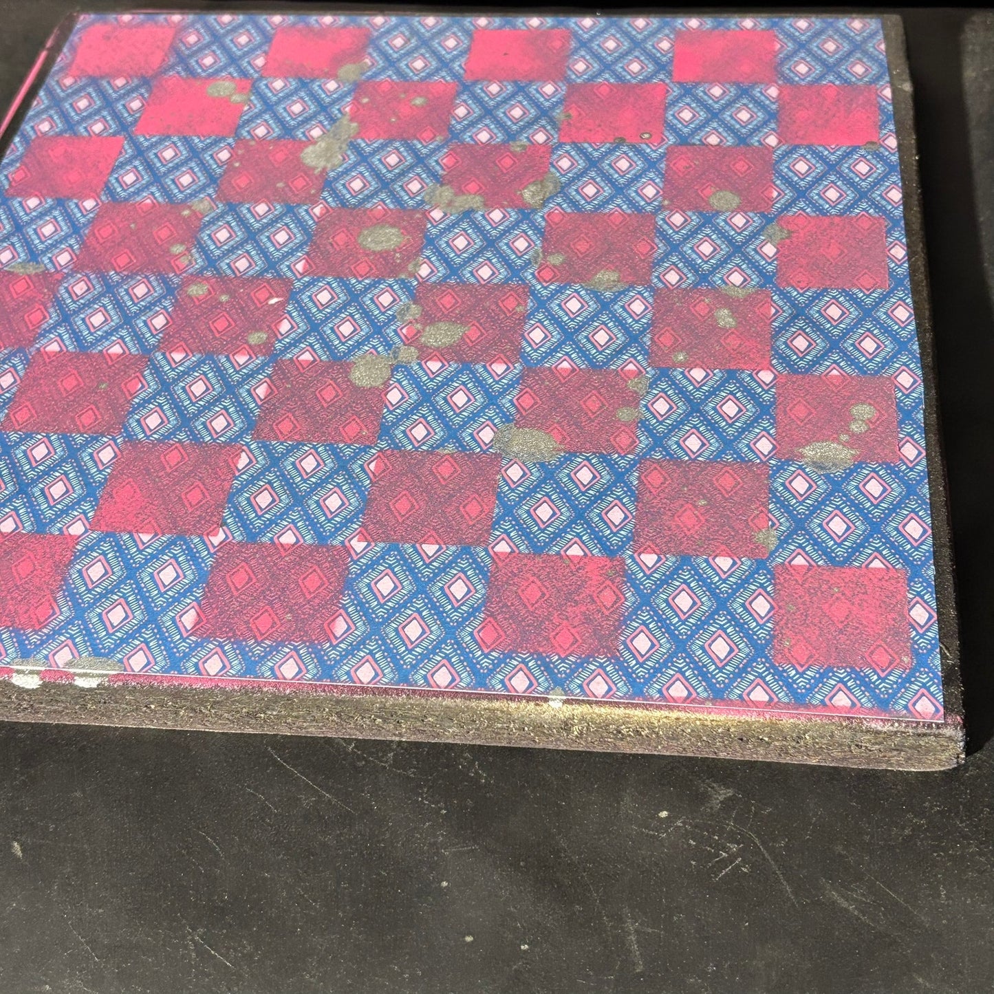 Pink & Blue - Scrapbook Chess Board