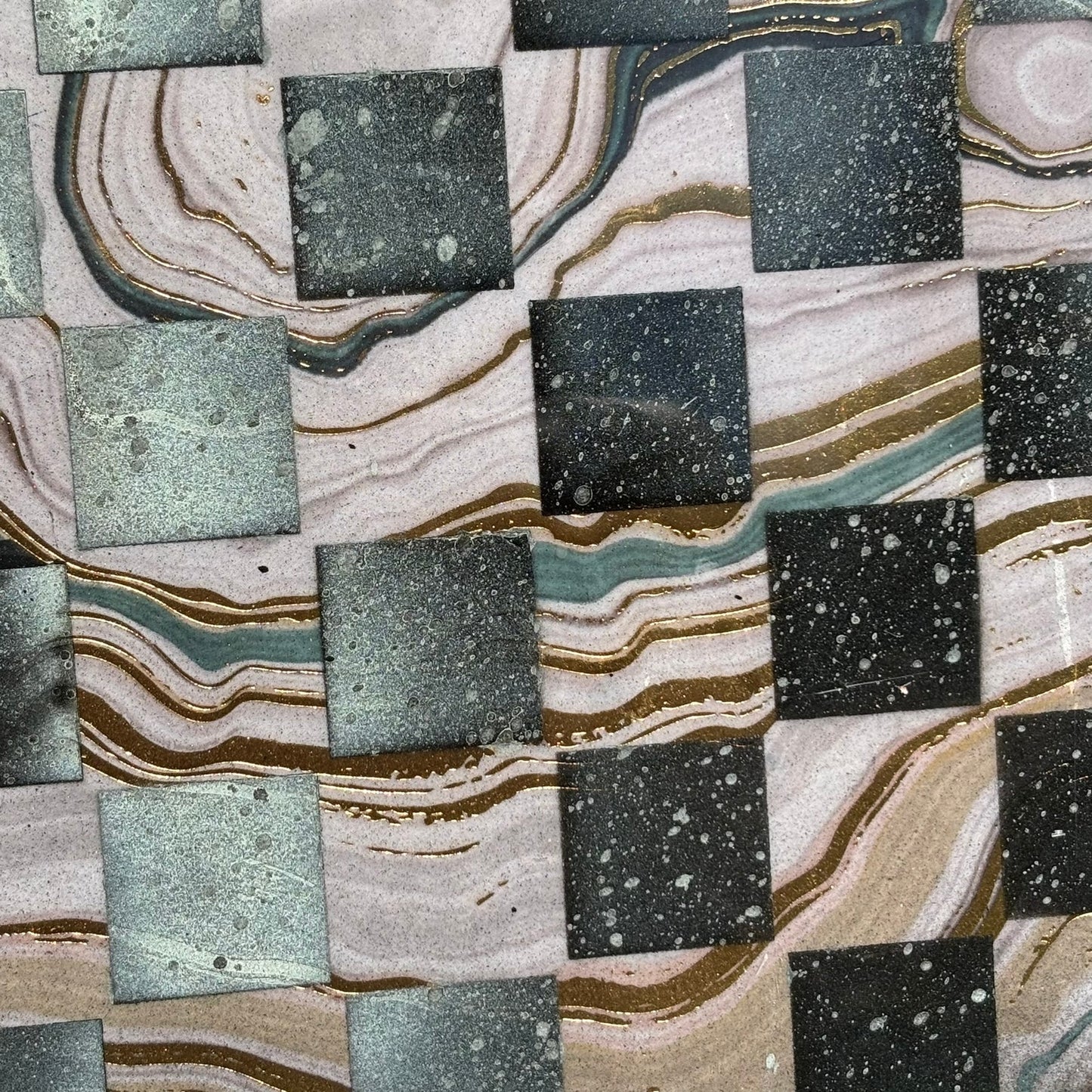 Swirl Marble - Resin Coated Chess Board