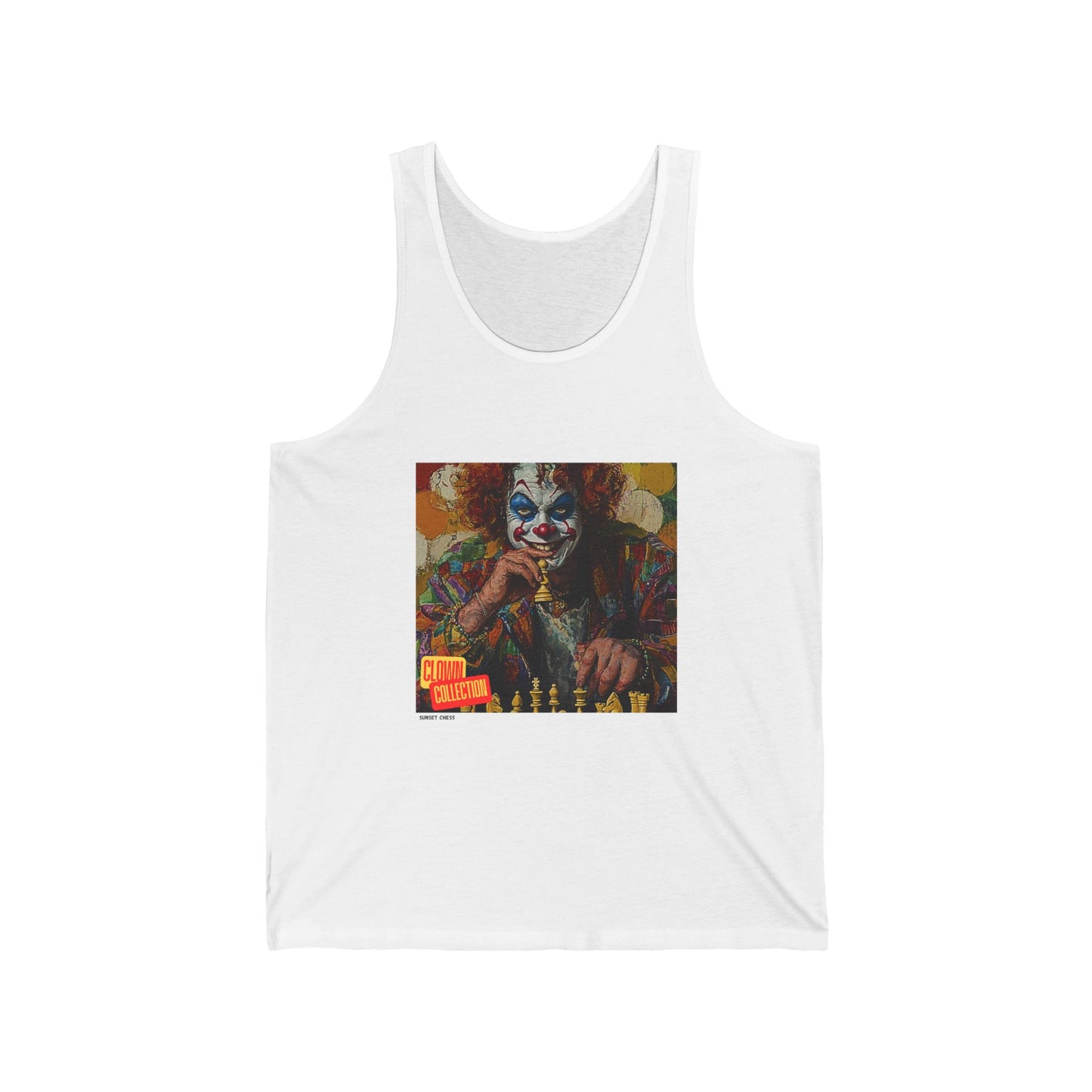 The Crazy Joke - White Chess Tank Top