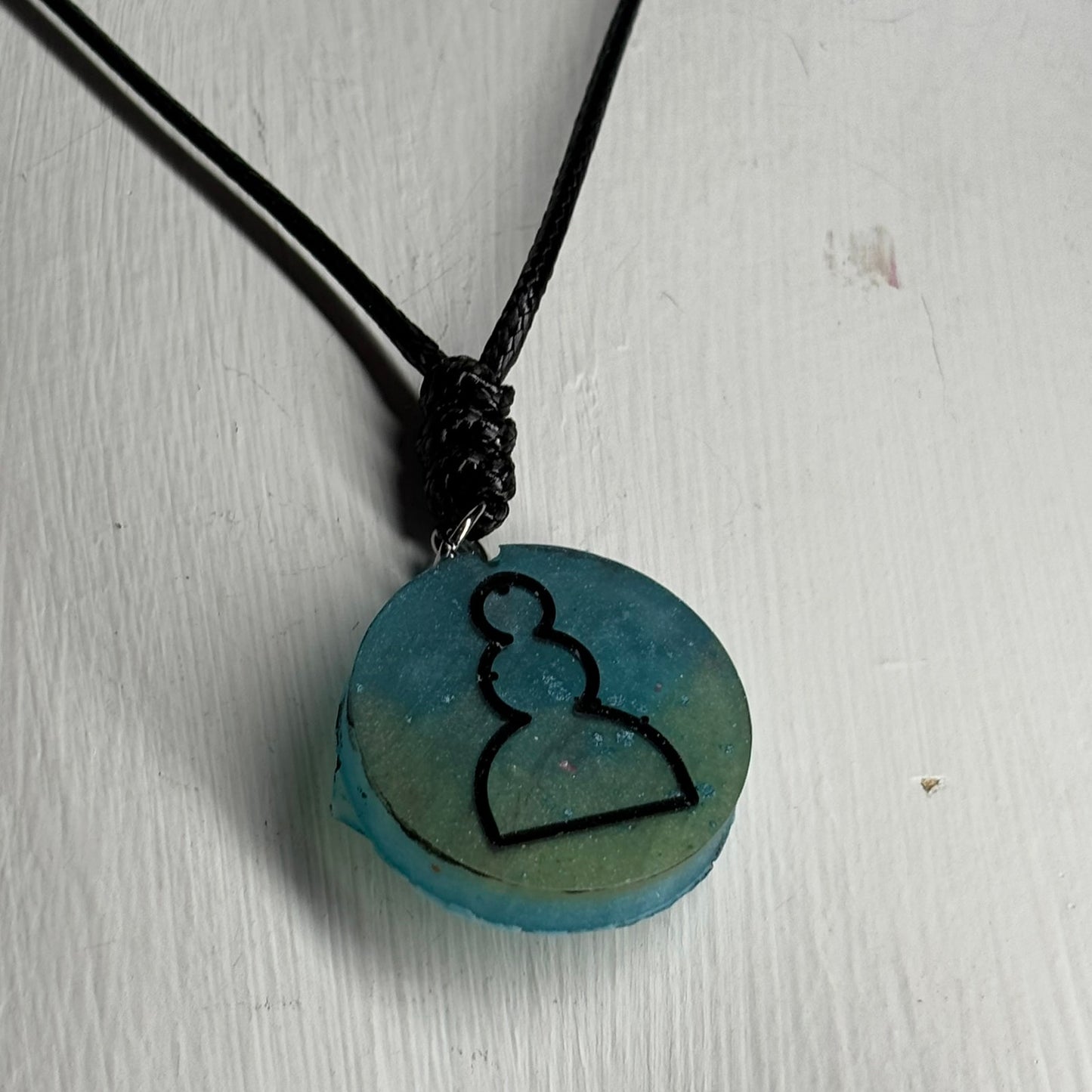 Smooth Pawn - Handmade Resin Chess Necklace