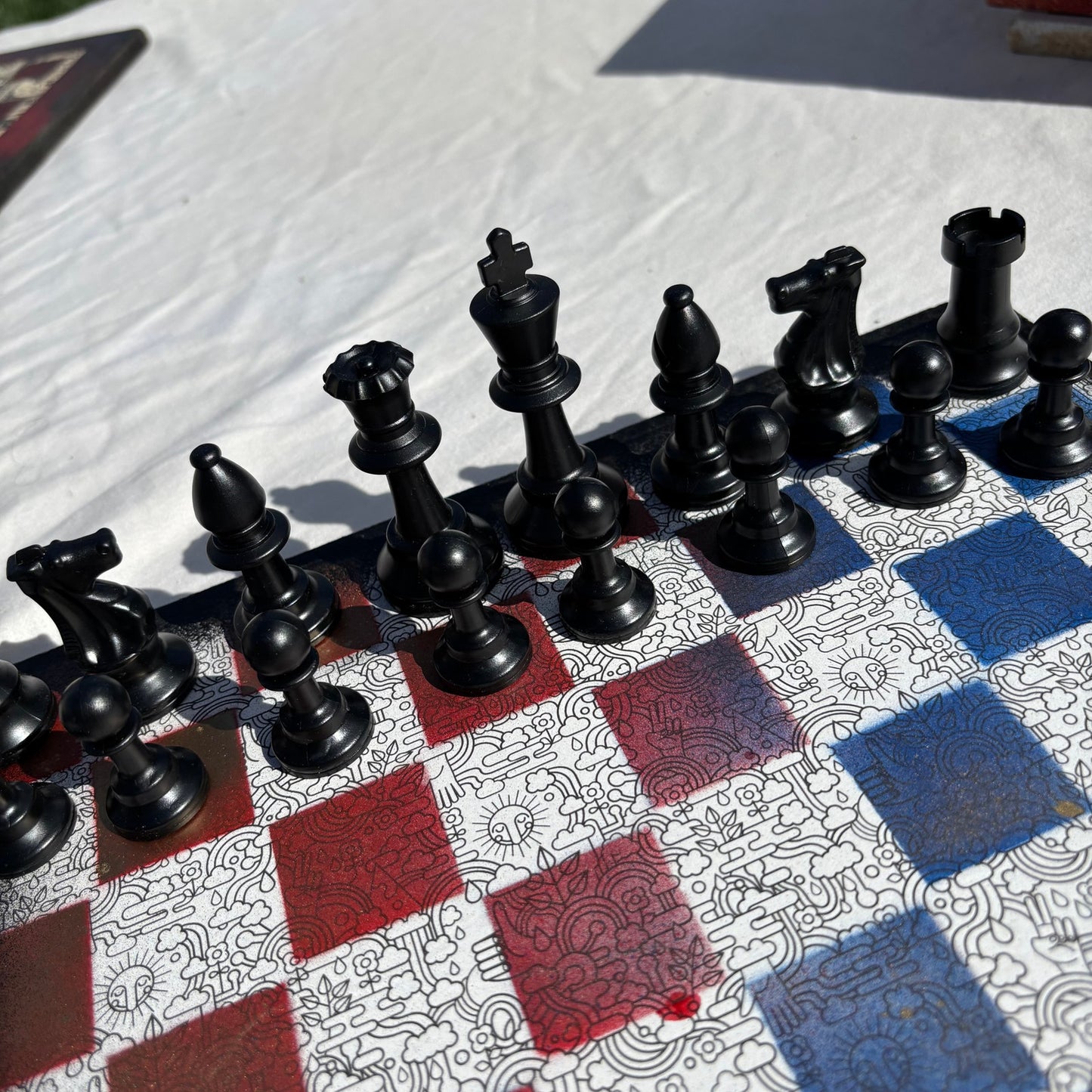 Cartoon Golden Hue - Scrapbook Chess Set