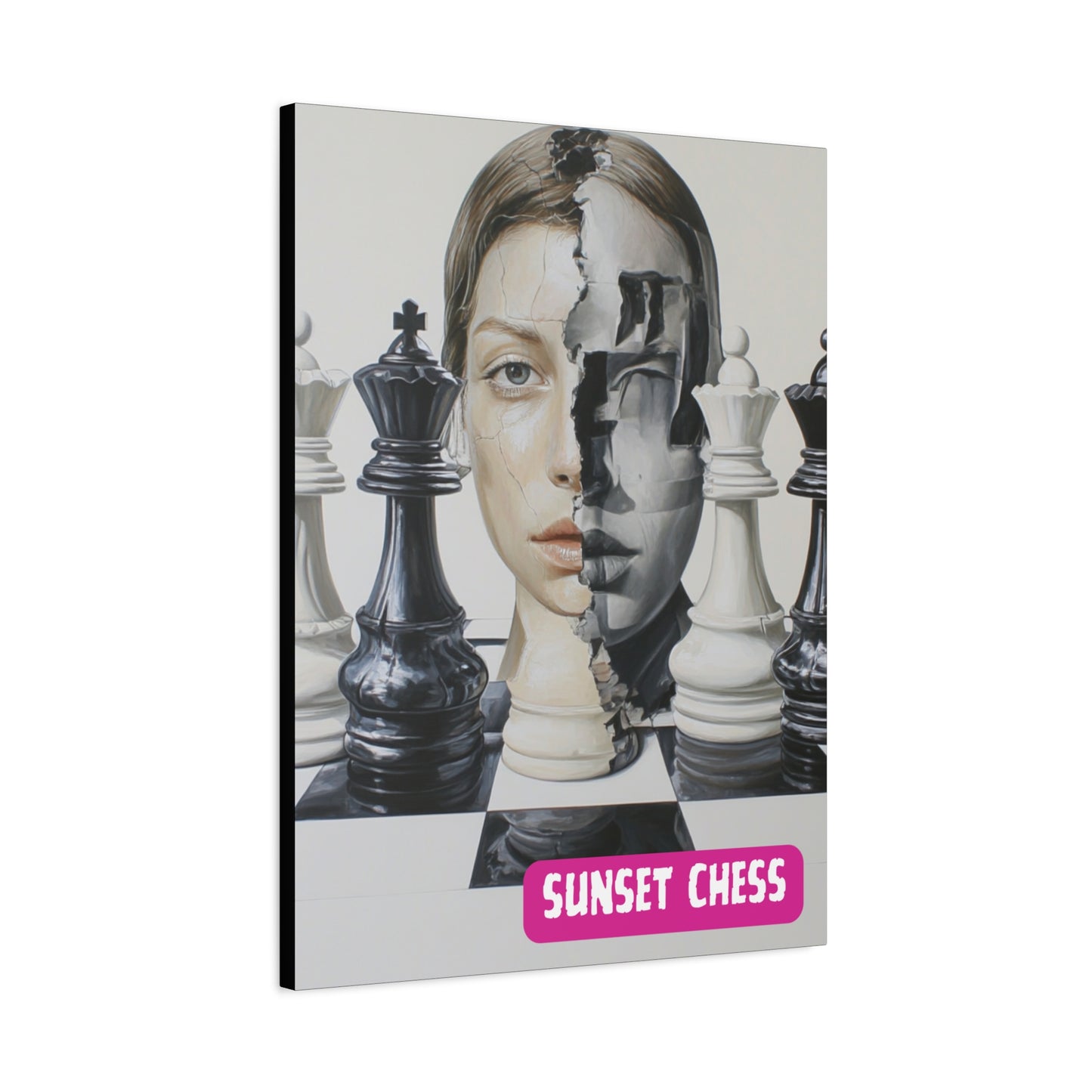 Two Face - Canvas Chess Print 24"x32"