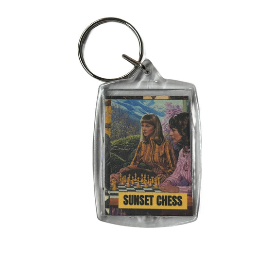 Girls Game - Chess  Photo Keychain