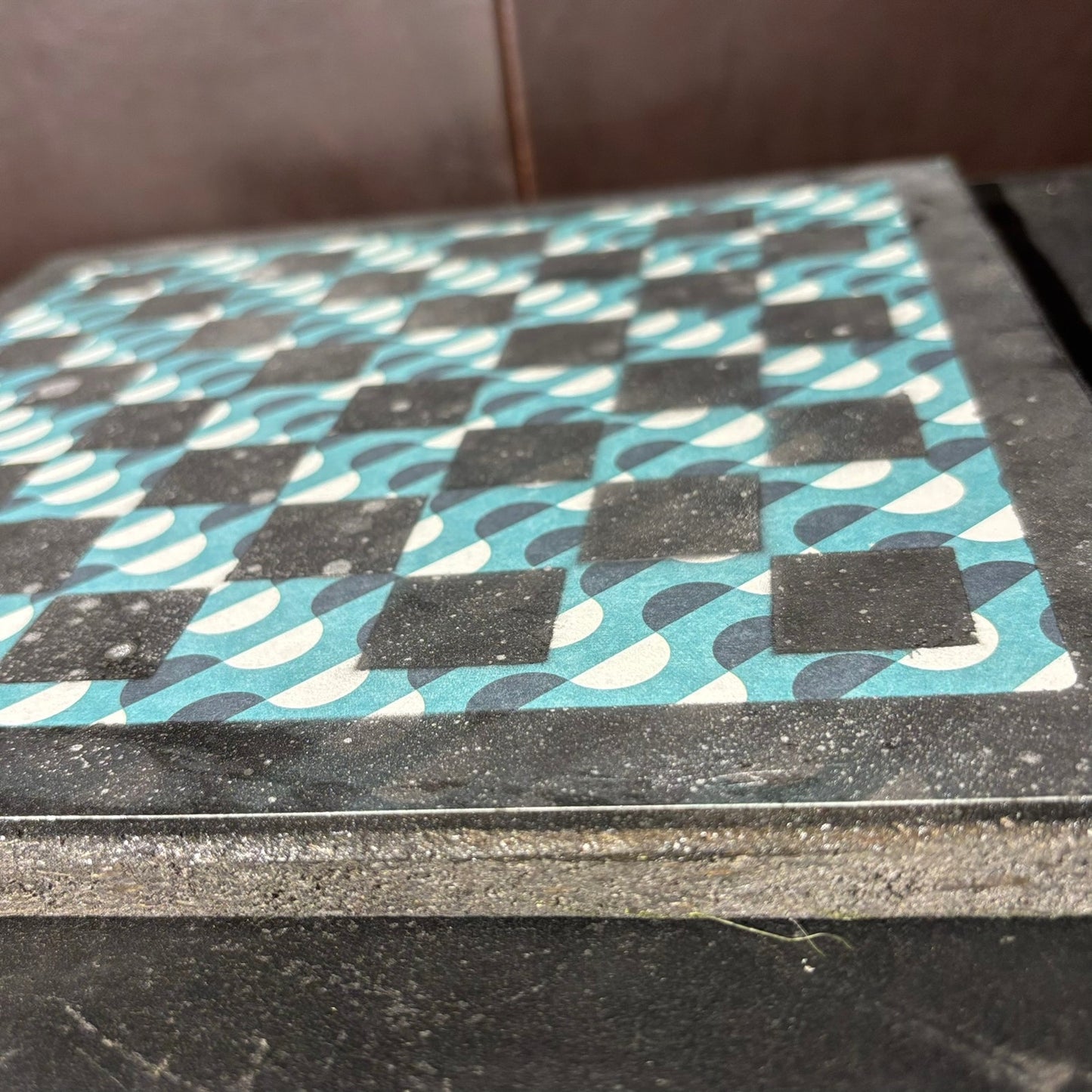 Splendid Green - Scrapbook Chess Board