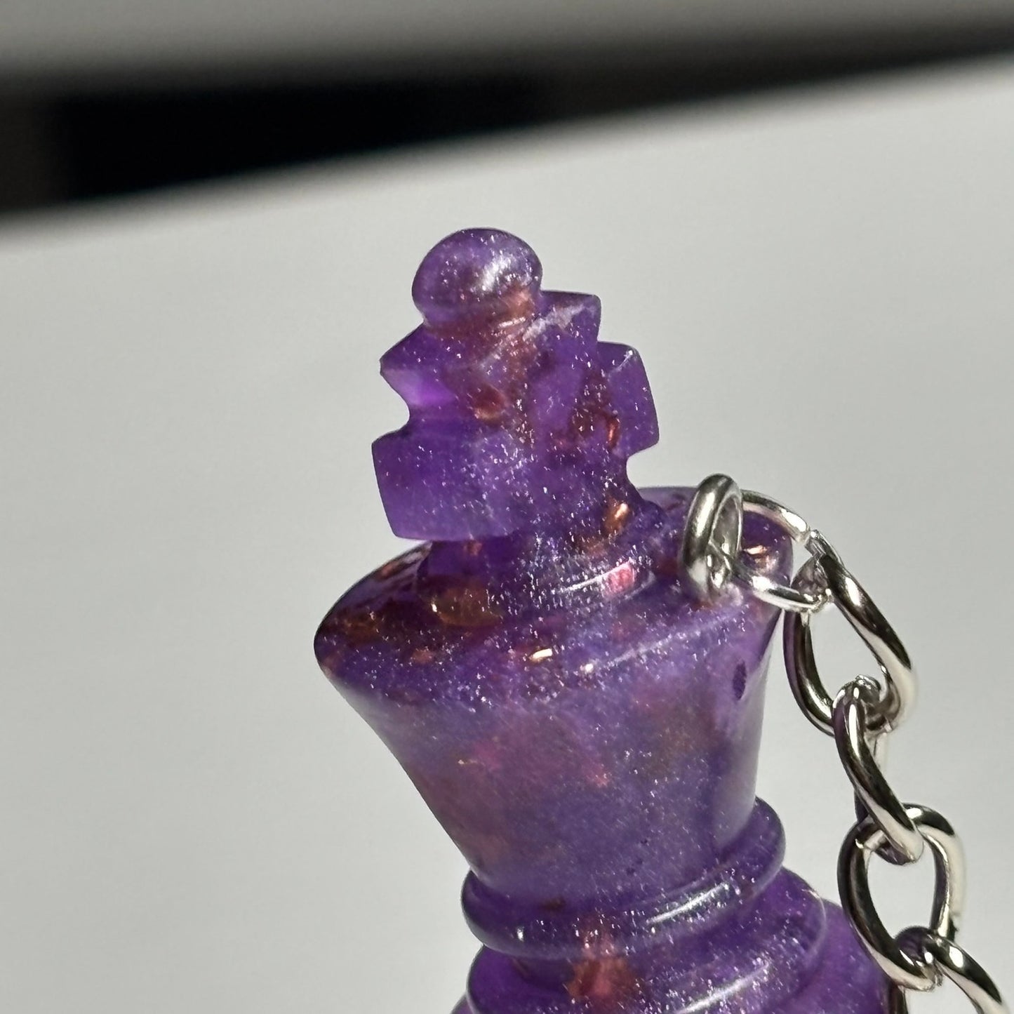 Purple/Red King - Handmade Resin Keychain