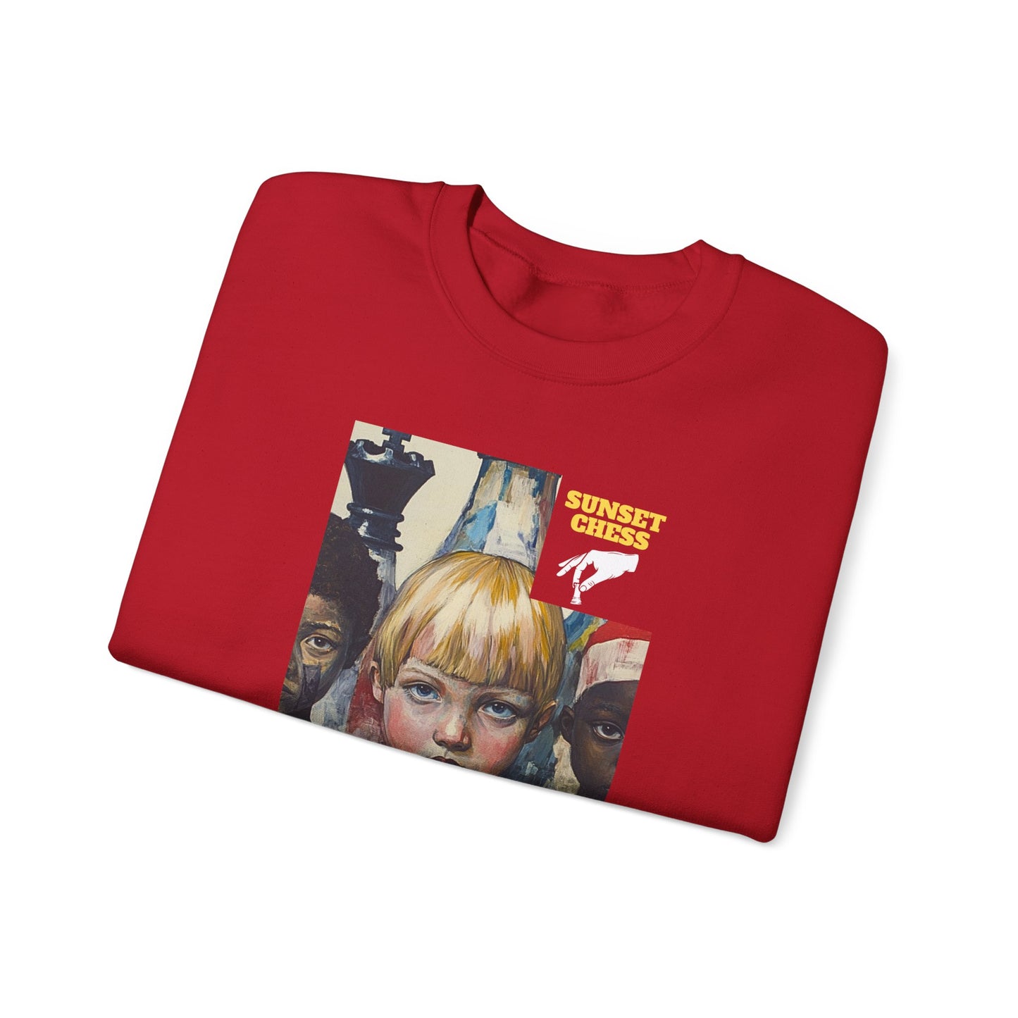 Sad Child - Cherry Red Chess Crewneck Sweater