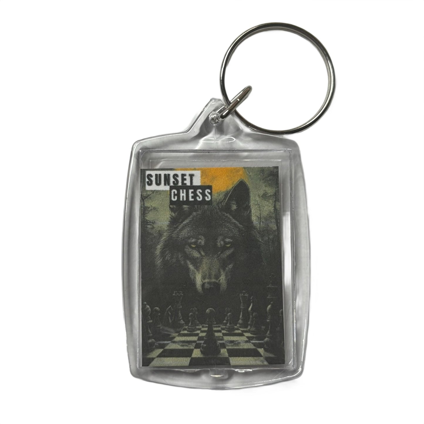 Lone Wolf - Chess  Photo Keychain