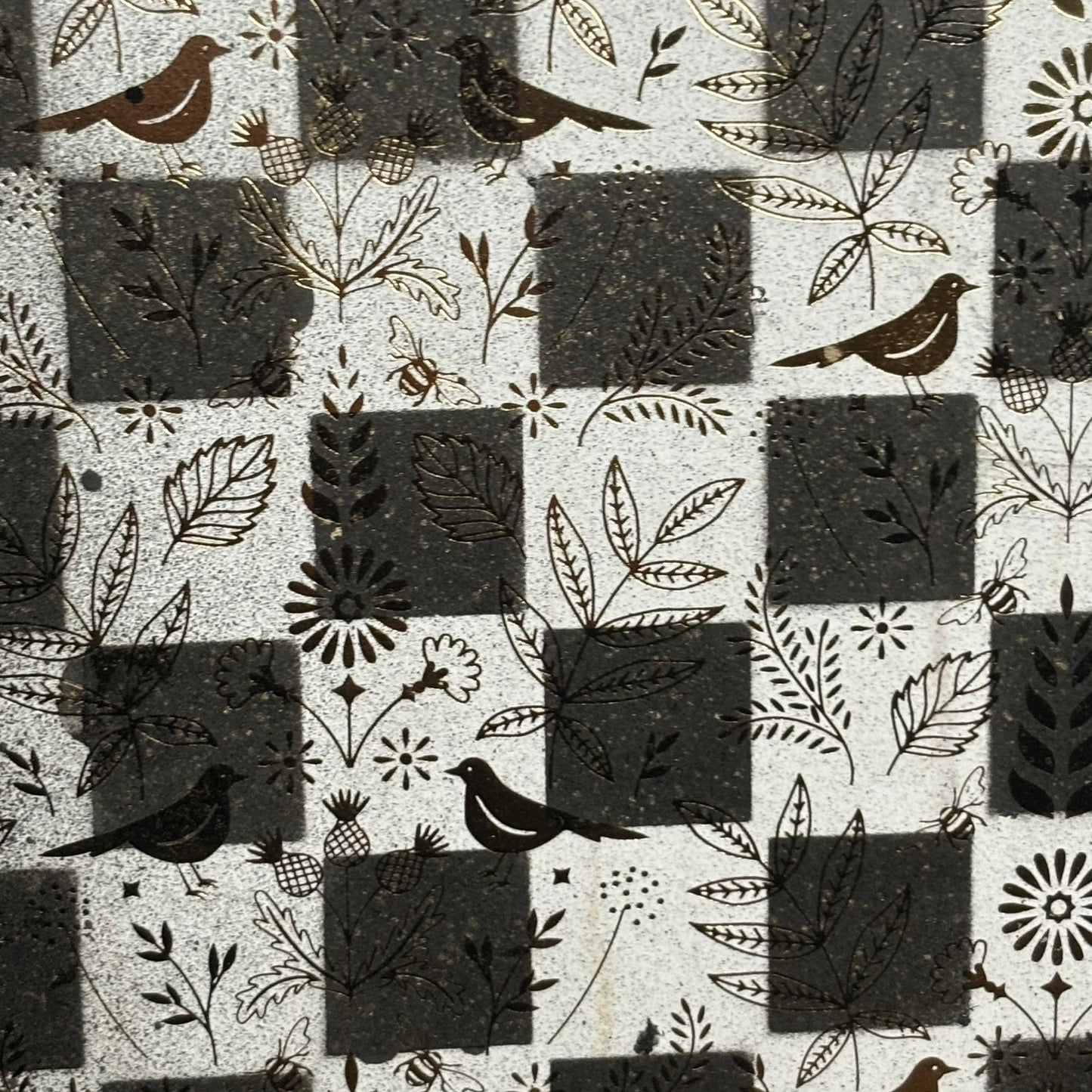 Black Blue - Painted Double Sided Chess Board
