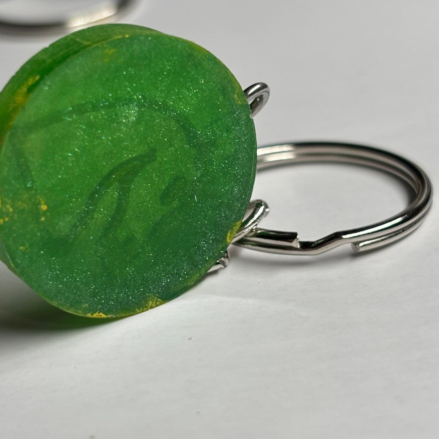 Green Yellow Knight - Handmade Resin Keychain