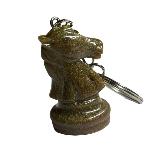 Dirty Green Knight - Handmade Resin Keychain