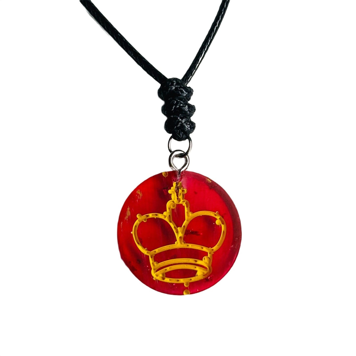 🎁 Cherry Red King - Handmade Resin Chess Necklace (100% off)
