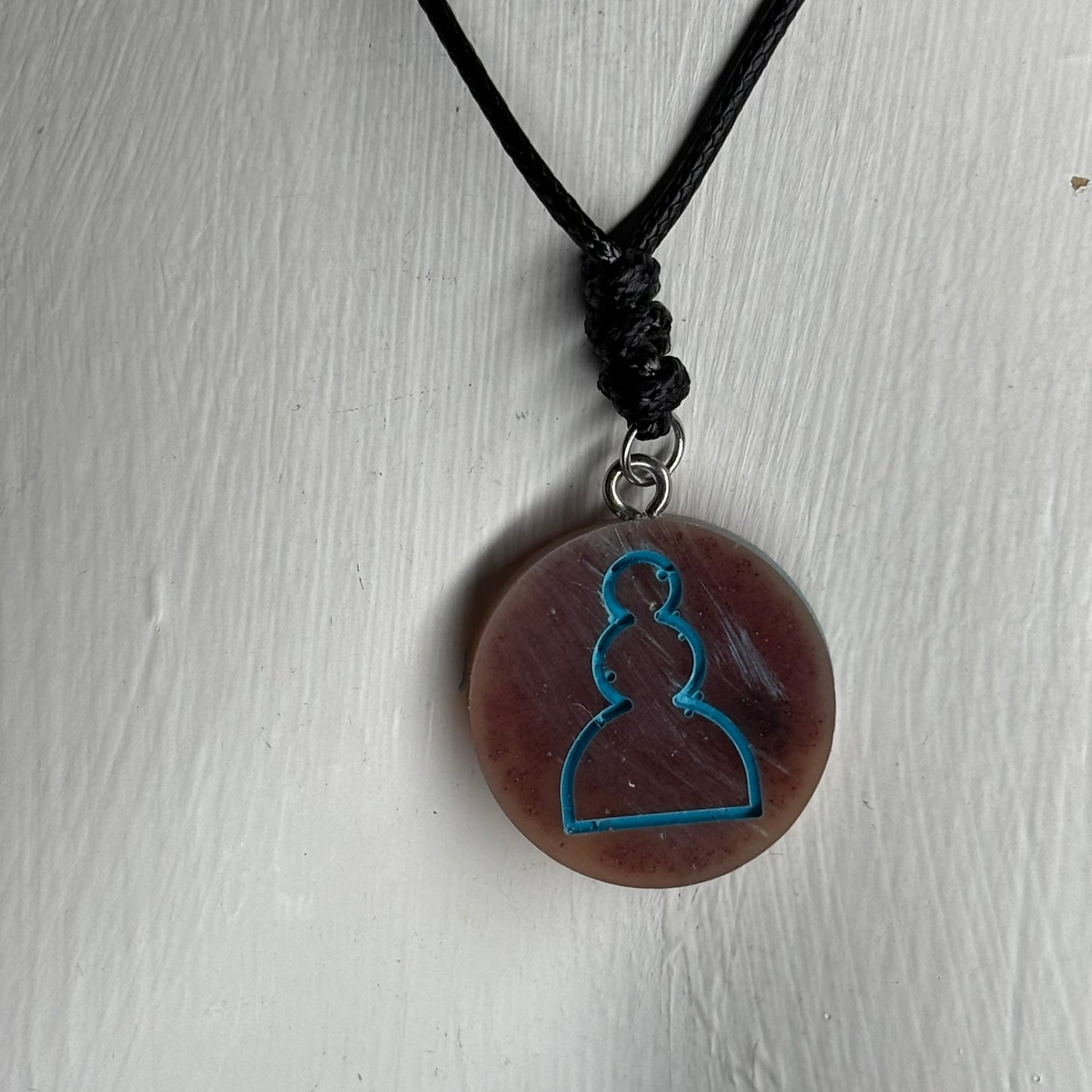 Dirty Brown Pawn - Handmade Resin Chess Necklace