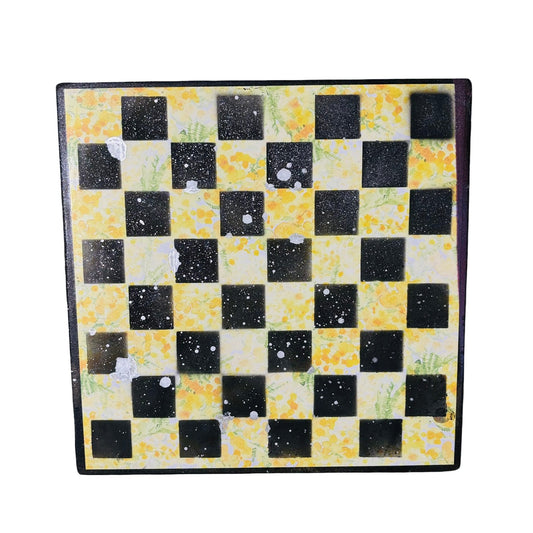 Yellow Flowers - Scrapbook Chess Board