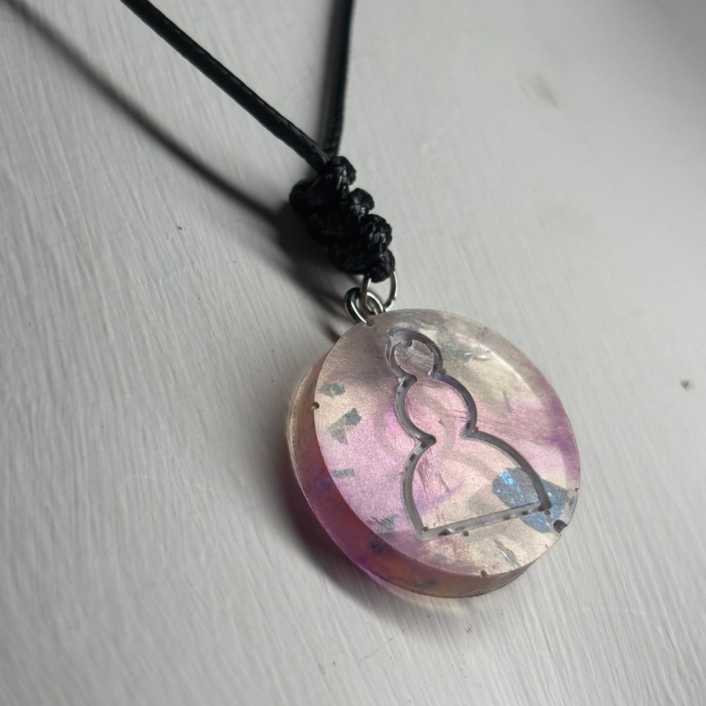 Splendid Pink Pawn - Handmade Resin Chess Necklace