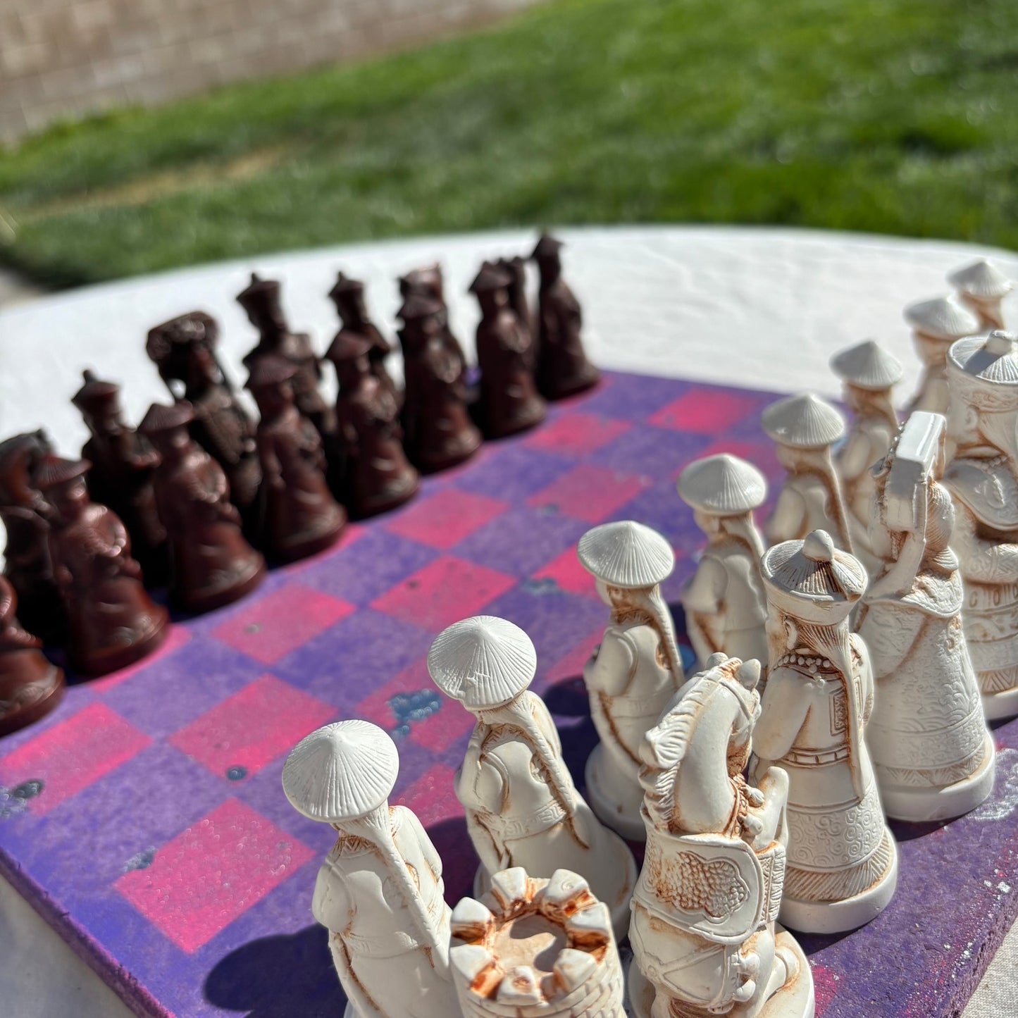 Purple Pink Chrome Drip - Chinese Edition Chess Set