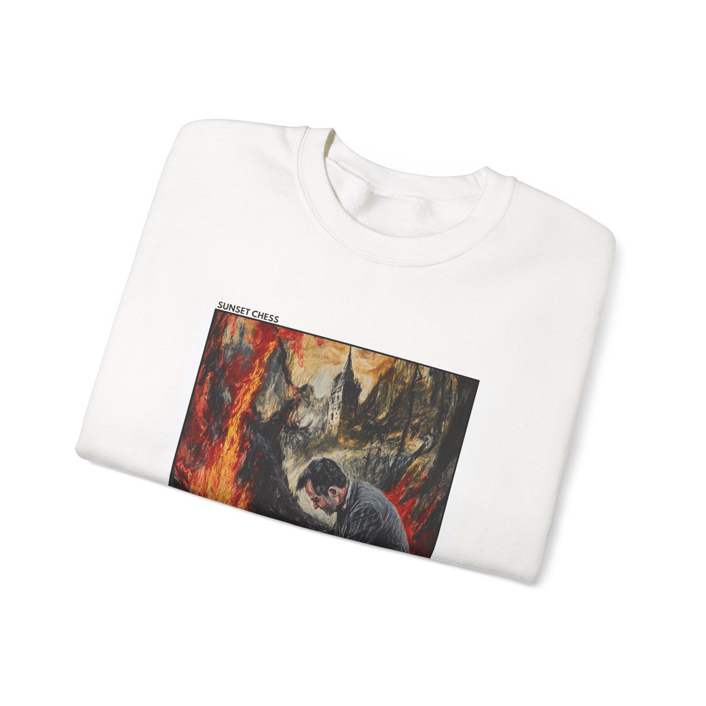Torments of Chess - White Chess Crewneck Sweater