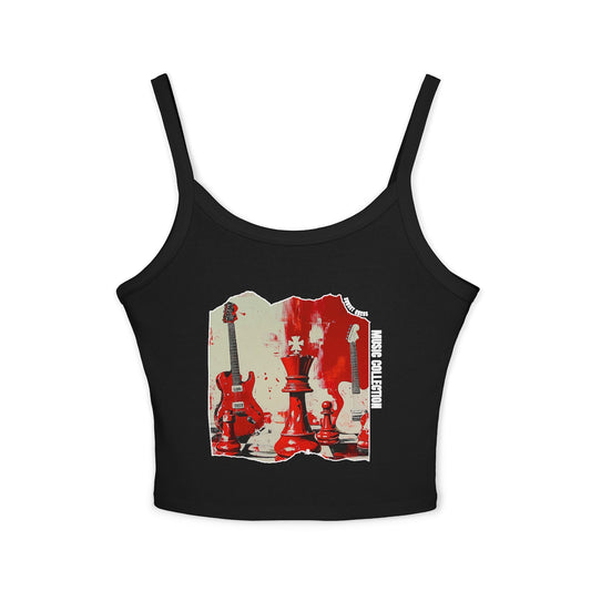 Red Music Vibes - Women's Black Tank Top