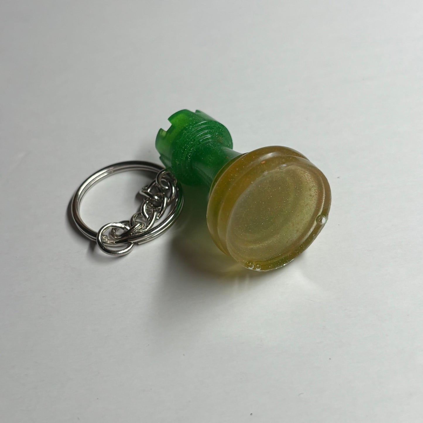 Yellow Green Rook - Handmade Resin Keychain