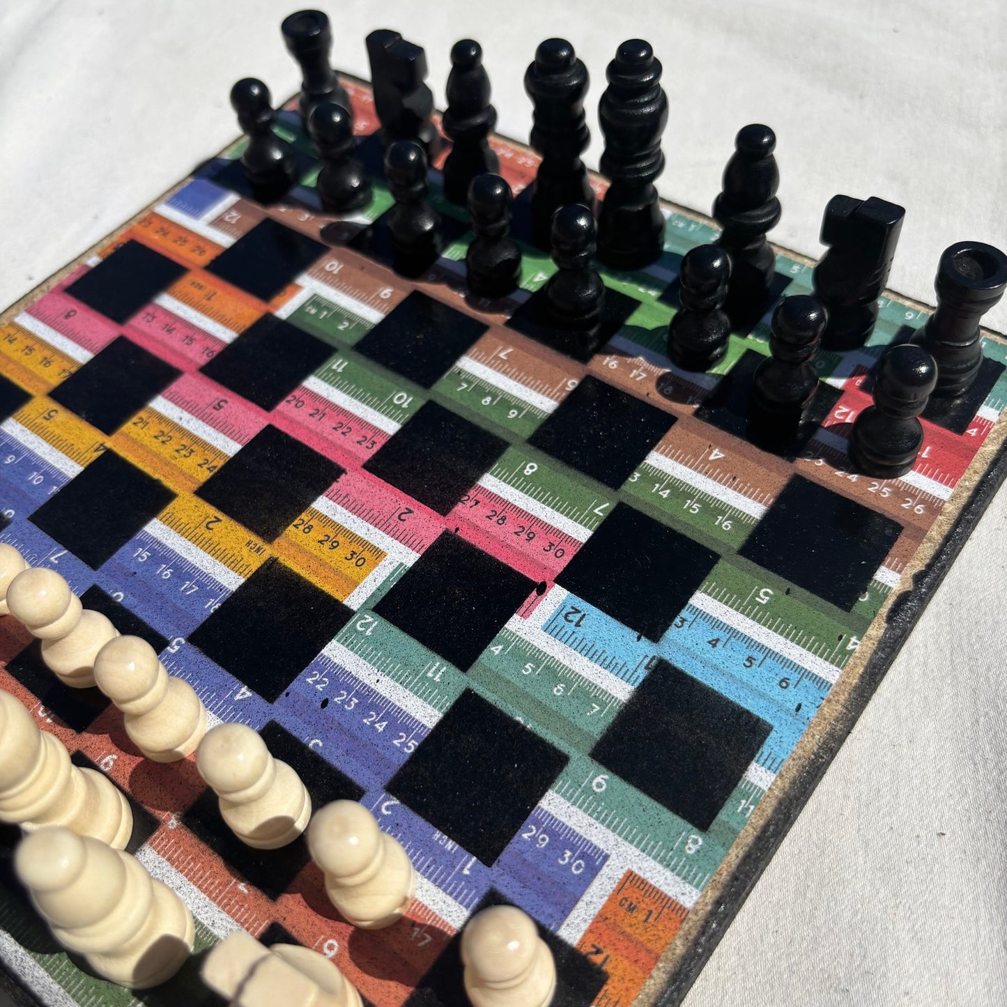 Colored Rulers - Scrapbook Chess Set