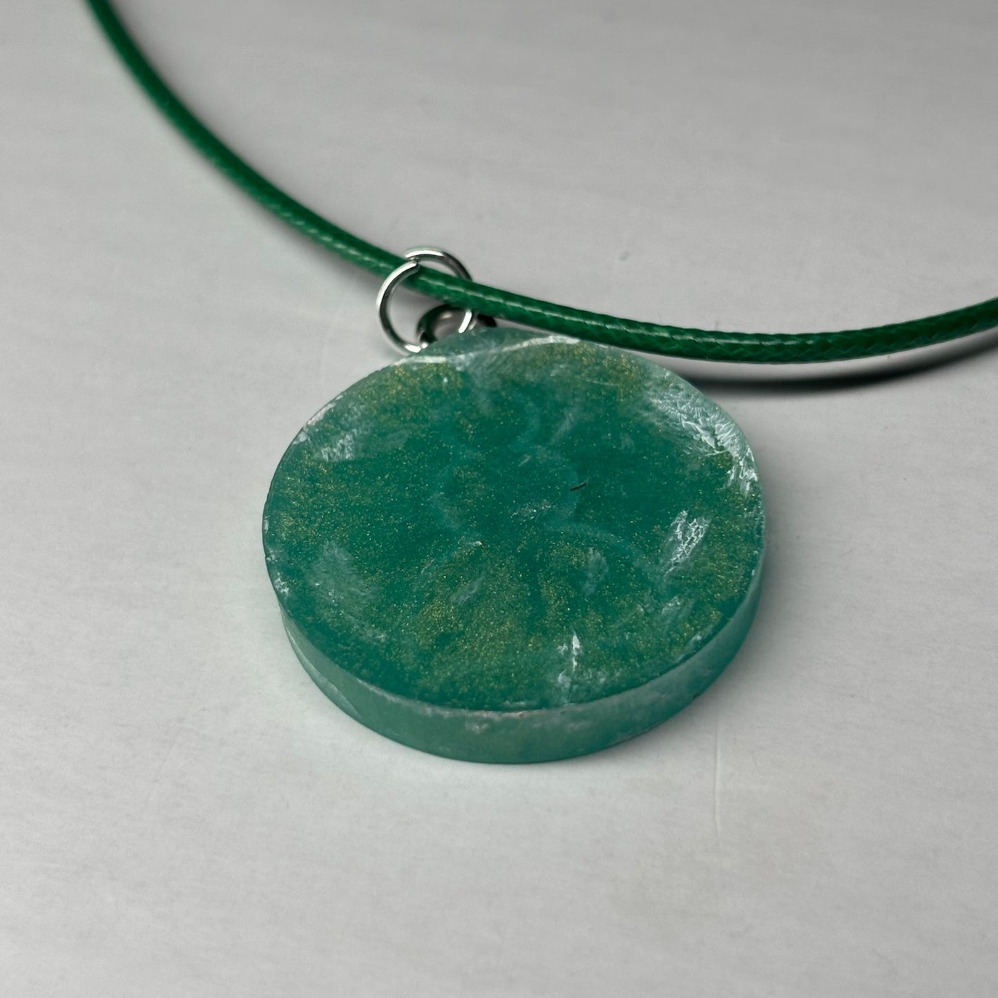 Green Pawn - Handmade Resin Chess Necklace