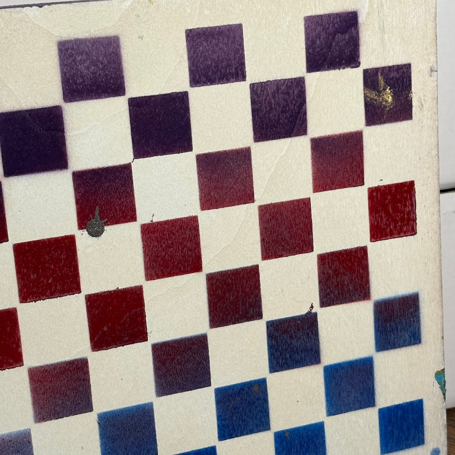 Light Rainbow - Painted Thin Wooden Chess Board