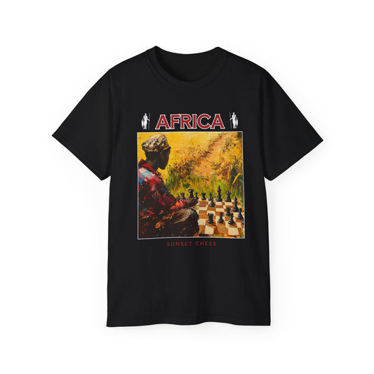 Game In The Meadow - Black Chess T Shirt