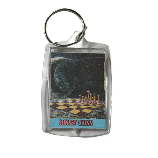 On The Moon - Chess  Photo Keychain