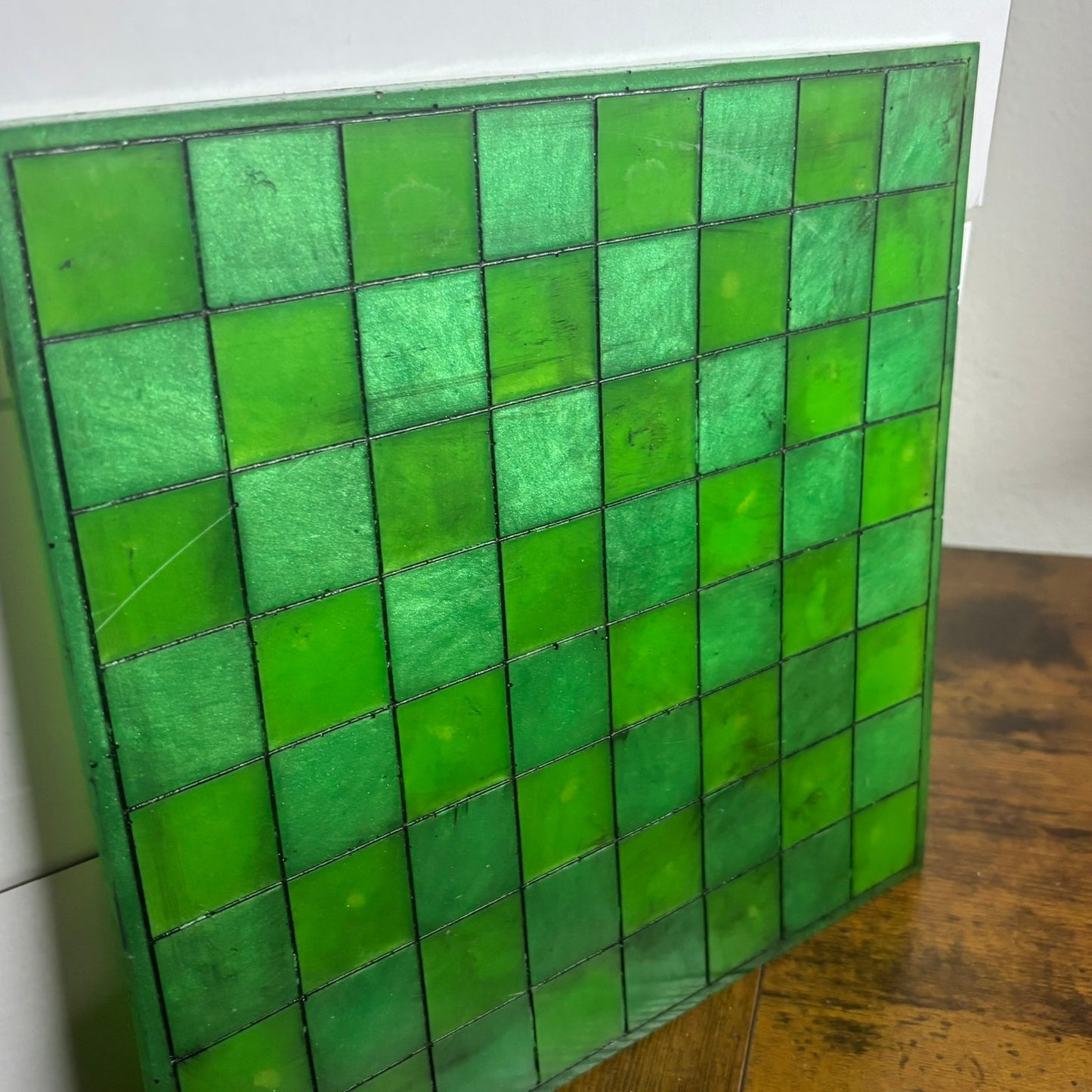 Solid Green - Resin Chess Board