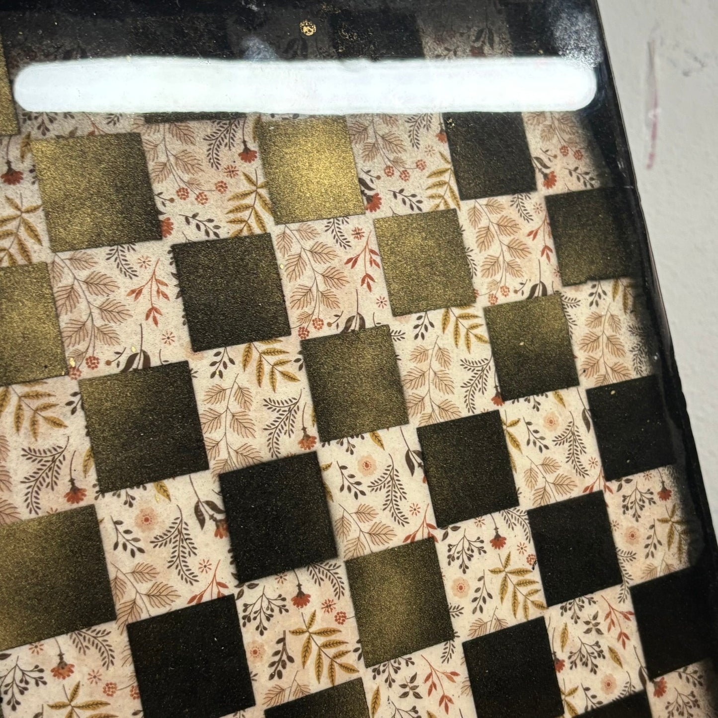 Vintage Flowers - Resin Coated Chess Board