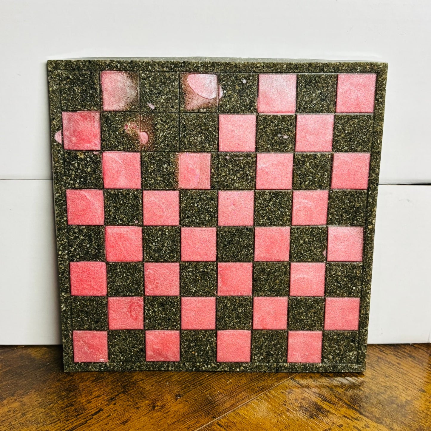 Pink Rock - Resin Chess Board