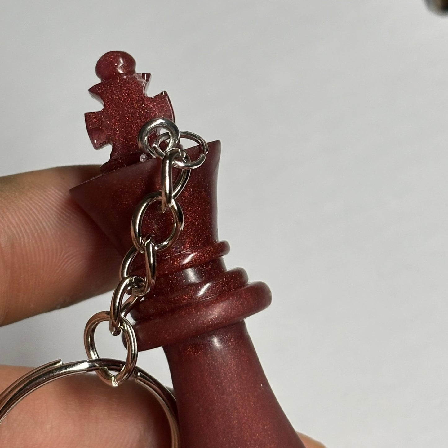 Royal Burned Red King - Handmade Resin Keychain