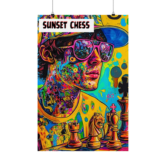 Acid Pop Chess - Matte Vertical Poster 20"x30"
