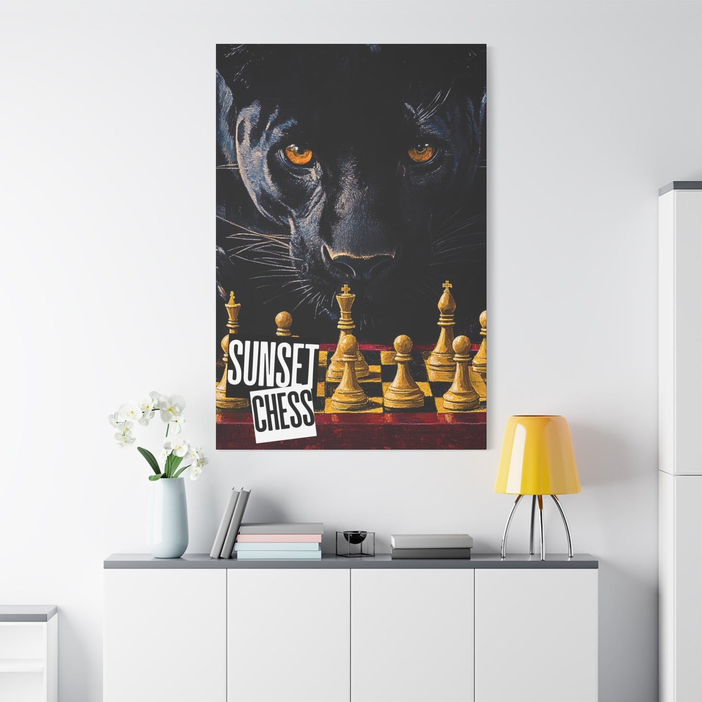 Black Panther - Canvas Chess Print 40"x60"