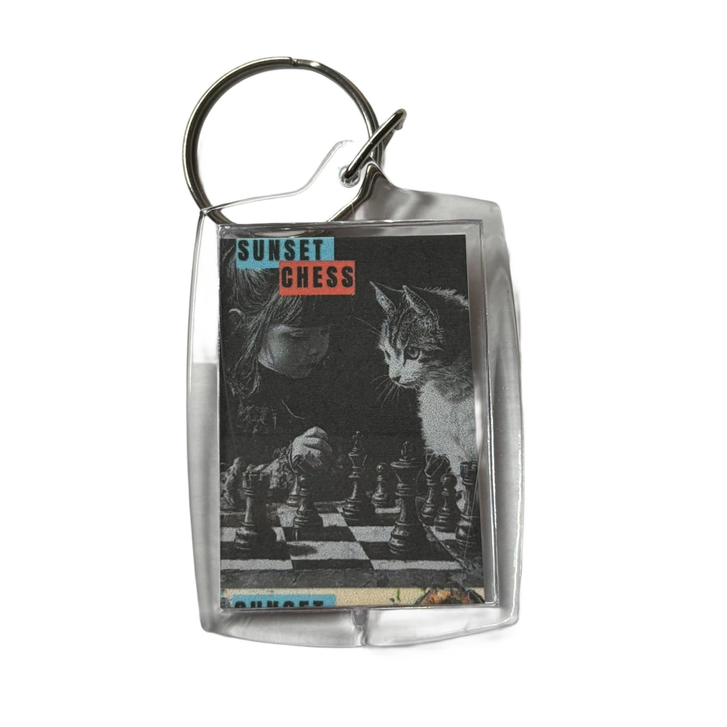Cat Friend - Chess  Photo Keychain