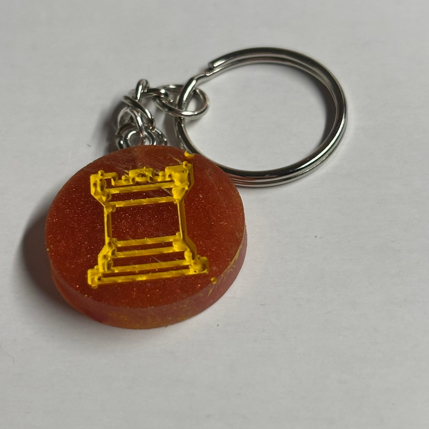 Red Rook - Handmade Resin Keychain
