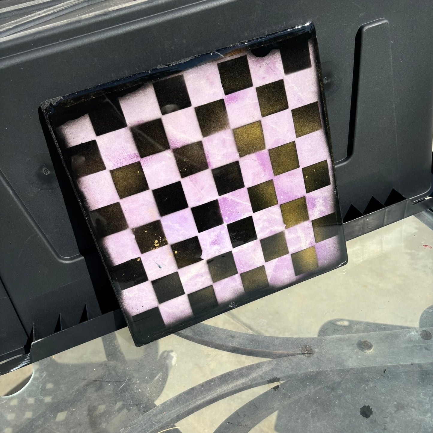 Rock Pink - Resin Coated Chess Board
