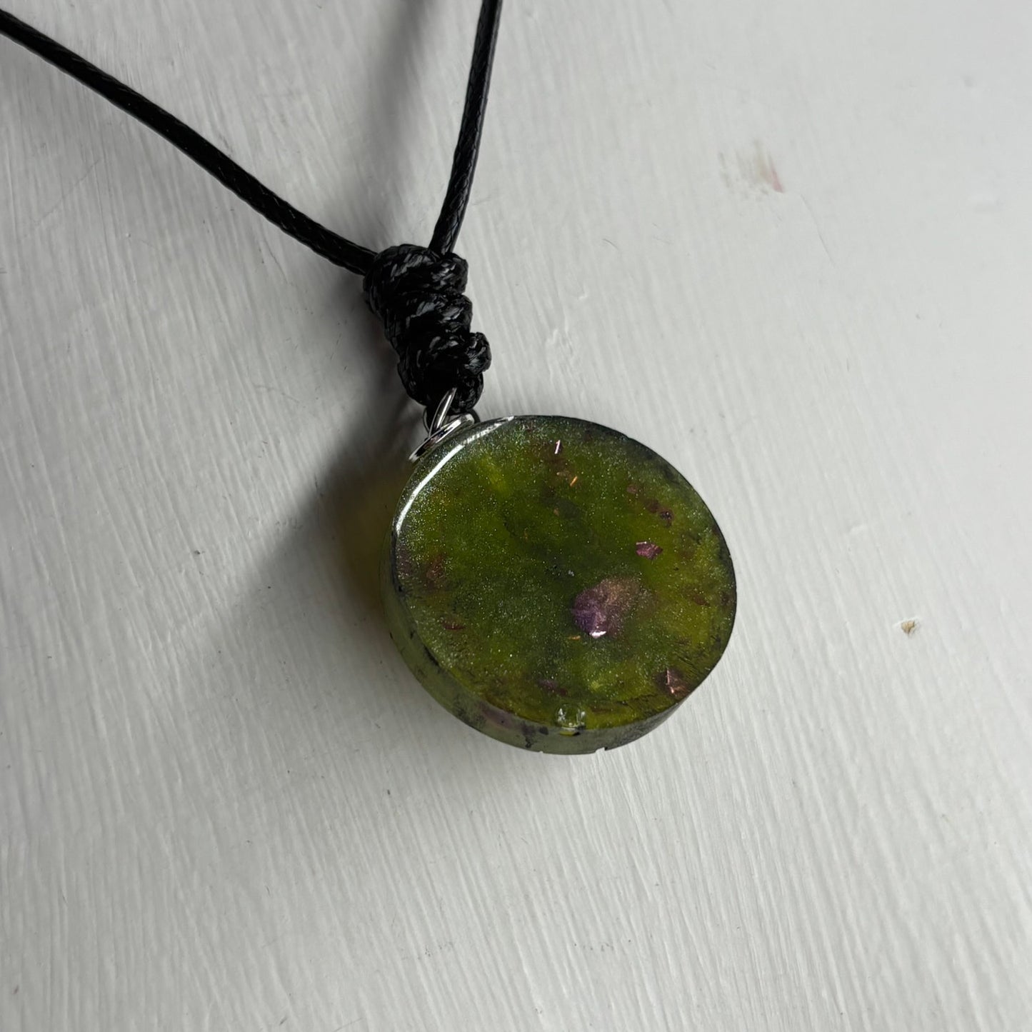 Dark Green Queen - Handmade Resin Chess Necklace