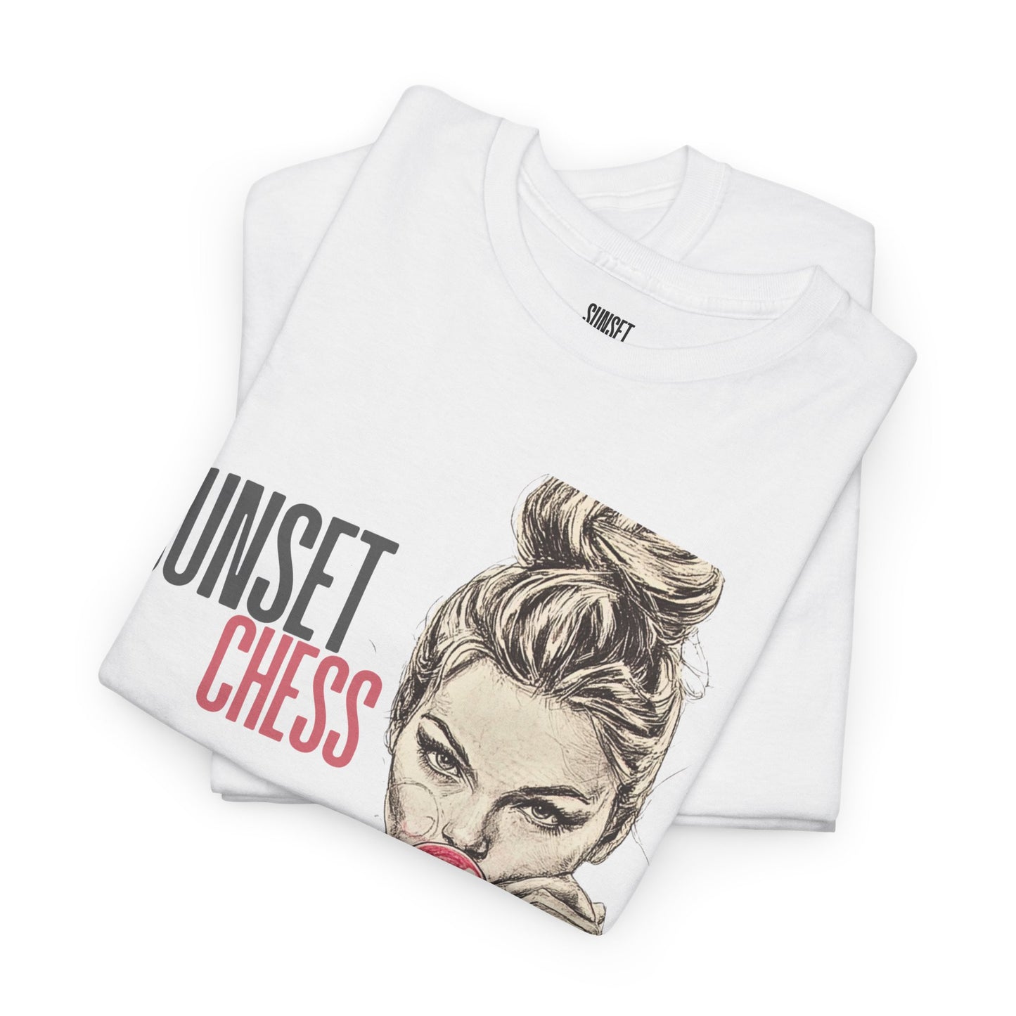 Women Bubble Blowing - Chess Tee - Unisex Heavy Cotton Tee