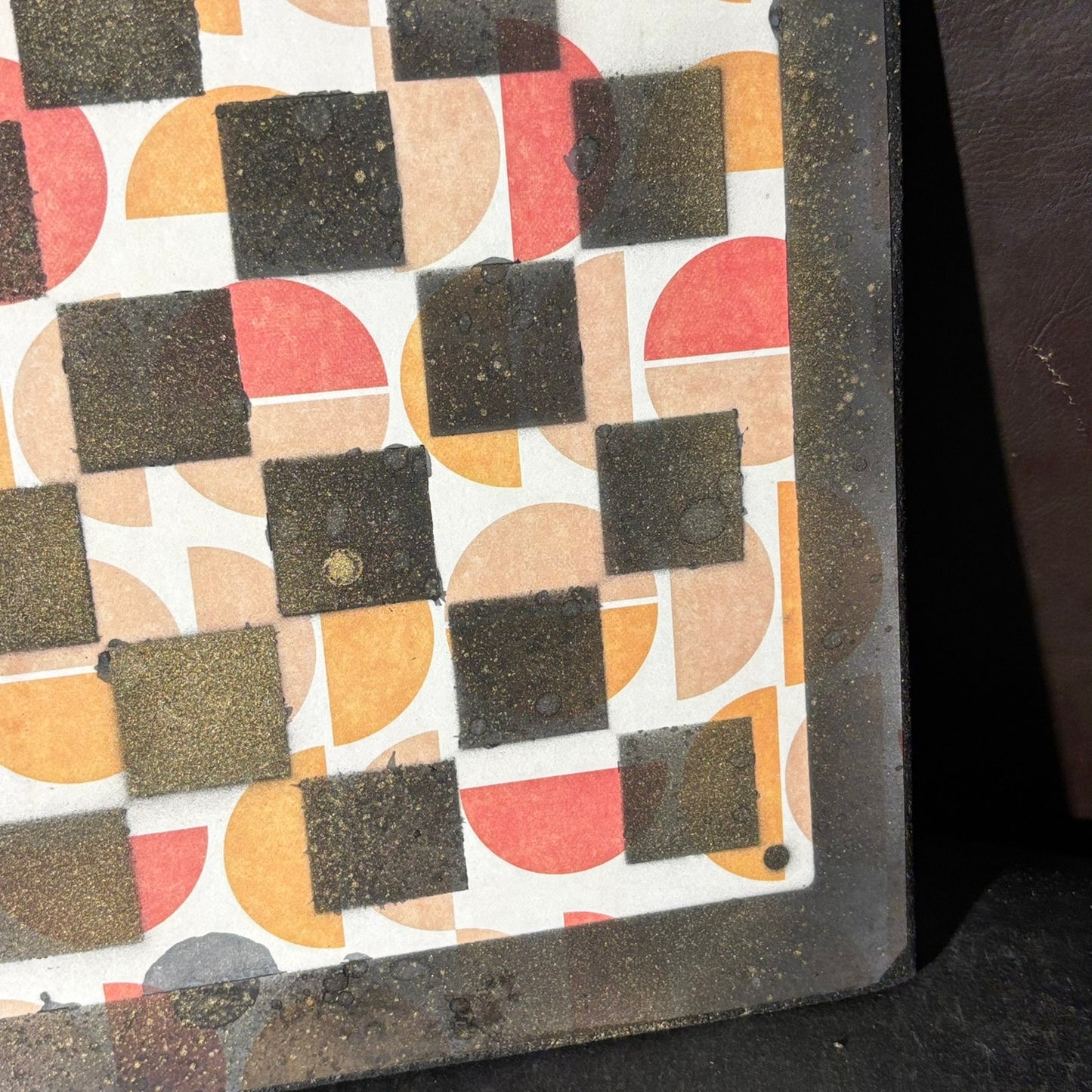 Golden Hue Peach Cream - Scrapbook Chess Board