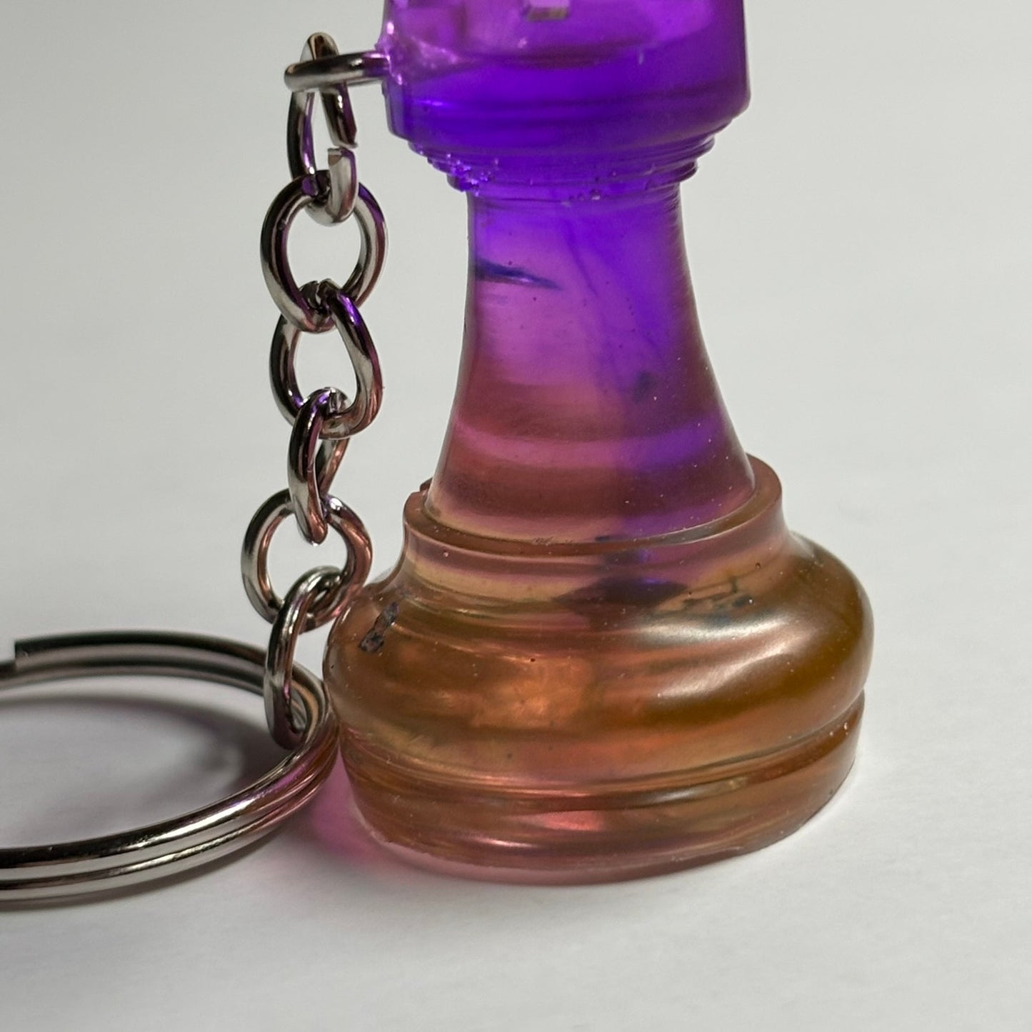 Purple Code Rook - Handmade Resin Keychain