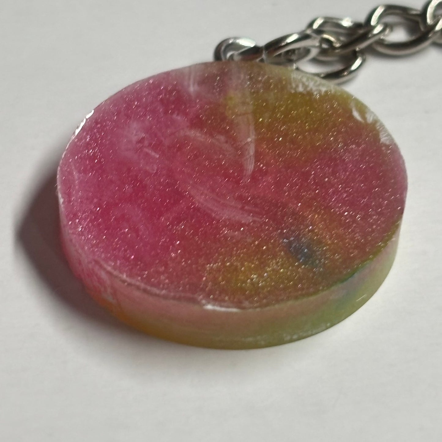Pink Smoosh Pawn - Handmade Resin Keychain - Flat Edition