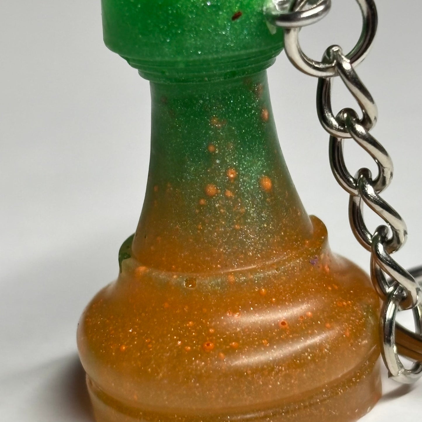 Green Orange Rook - Handmade Resin Keychain