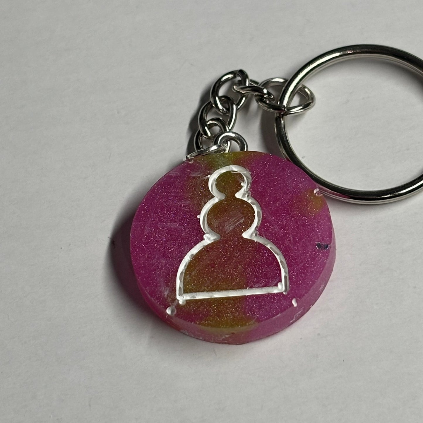 Soft Pink Pawn - Handmade Resin Keychain