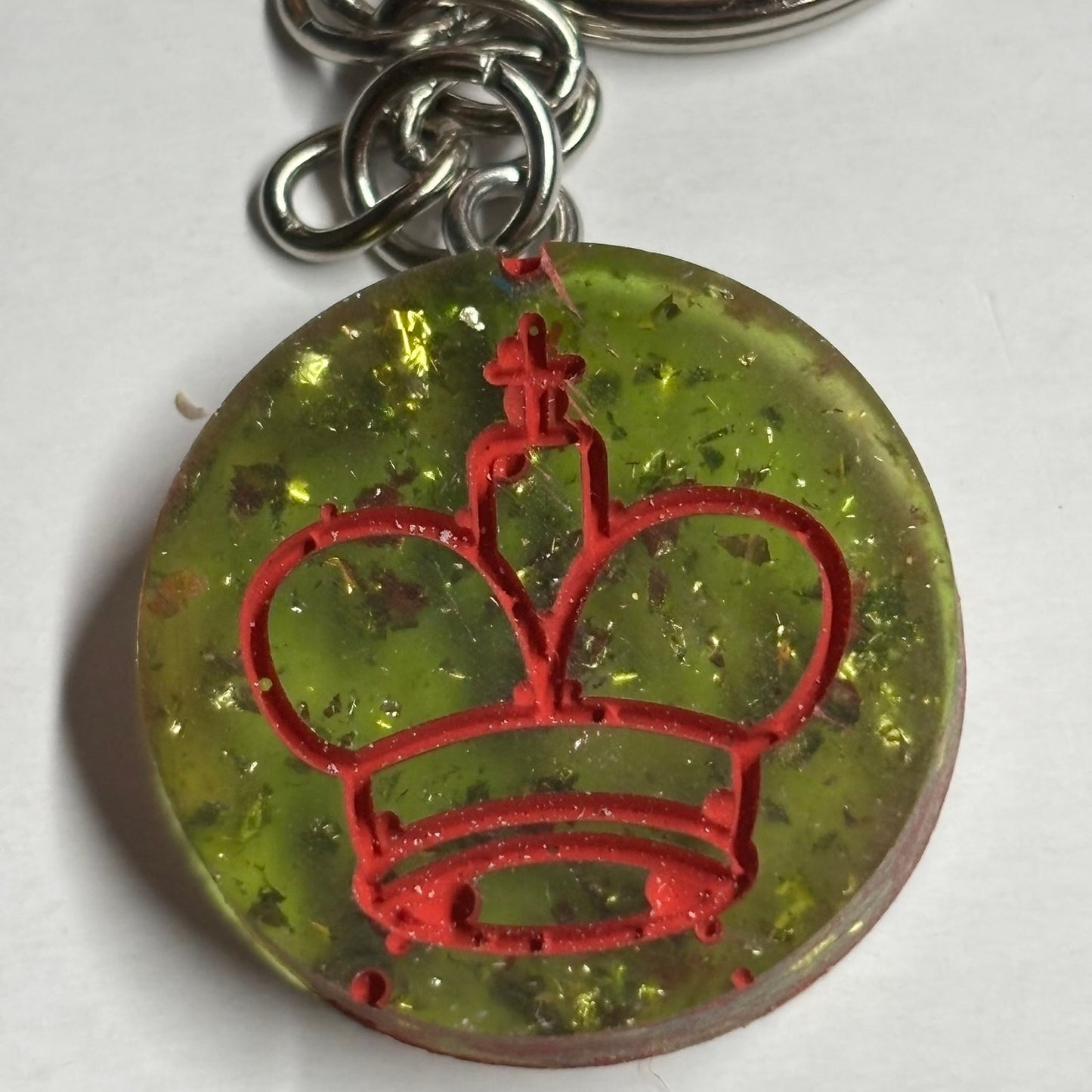 King's Red Lining Glory - Handmade Resin Keychain - Flat Edition