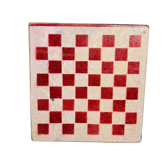 White & Red - Painted Double Sided Chess Board