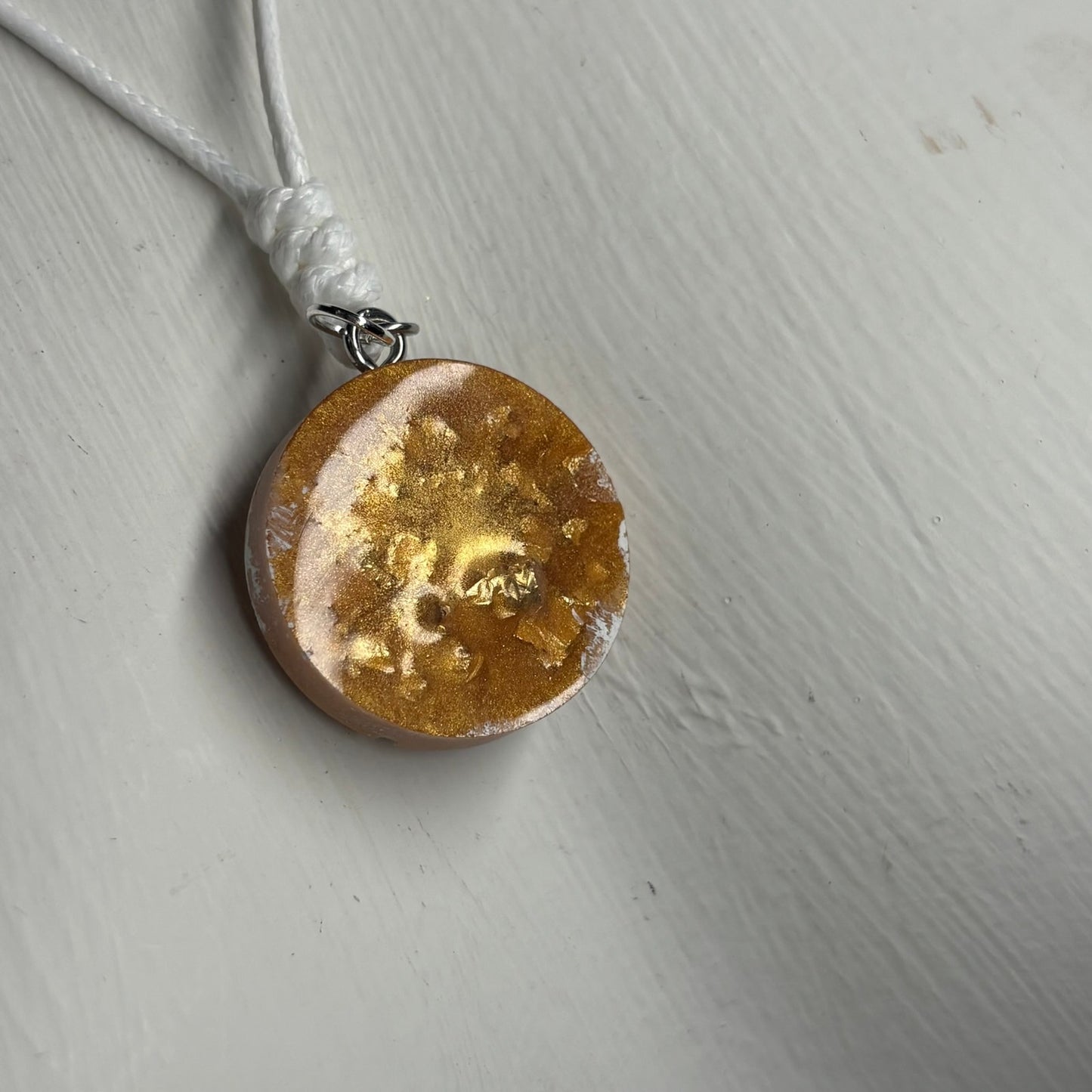 Golden Yellow King - Handmade Resin Chess Necklace