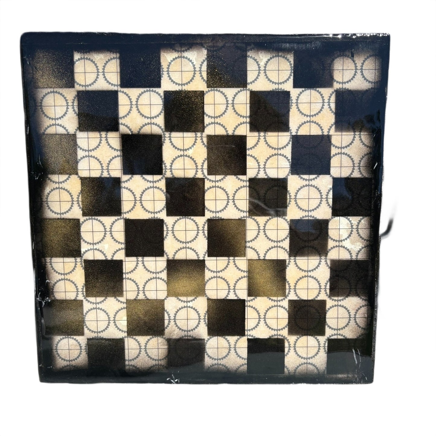 Steampunk Rotators - Resin Coated Chess Board