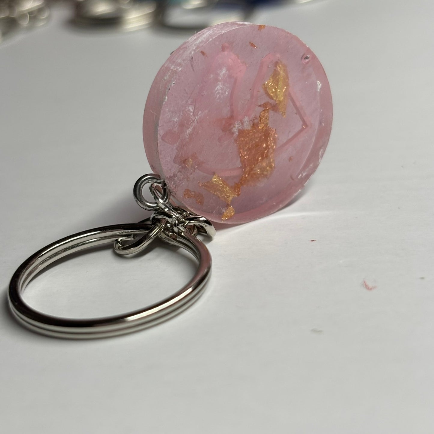 Pretty Pink Knight - Handmade Resin Keychain