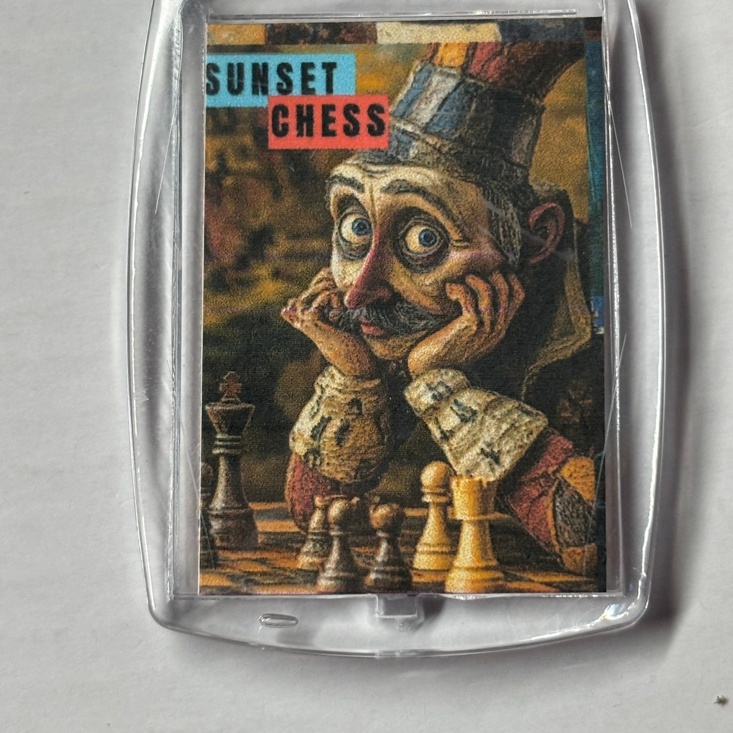 Curious Man - Chess  Photo Keychain